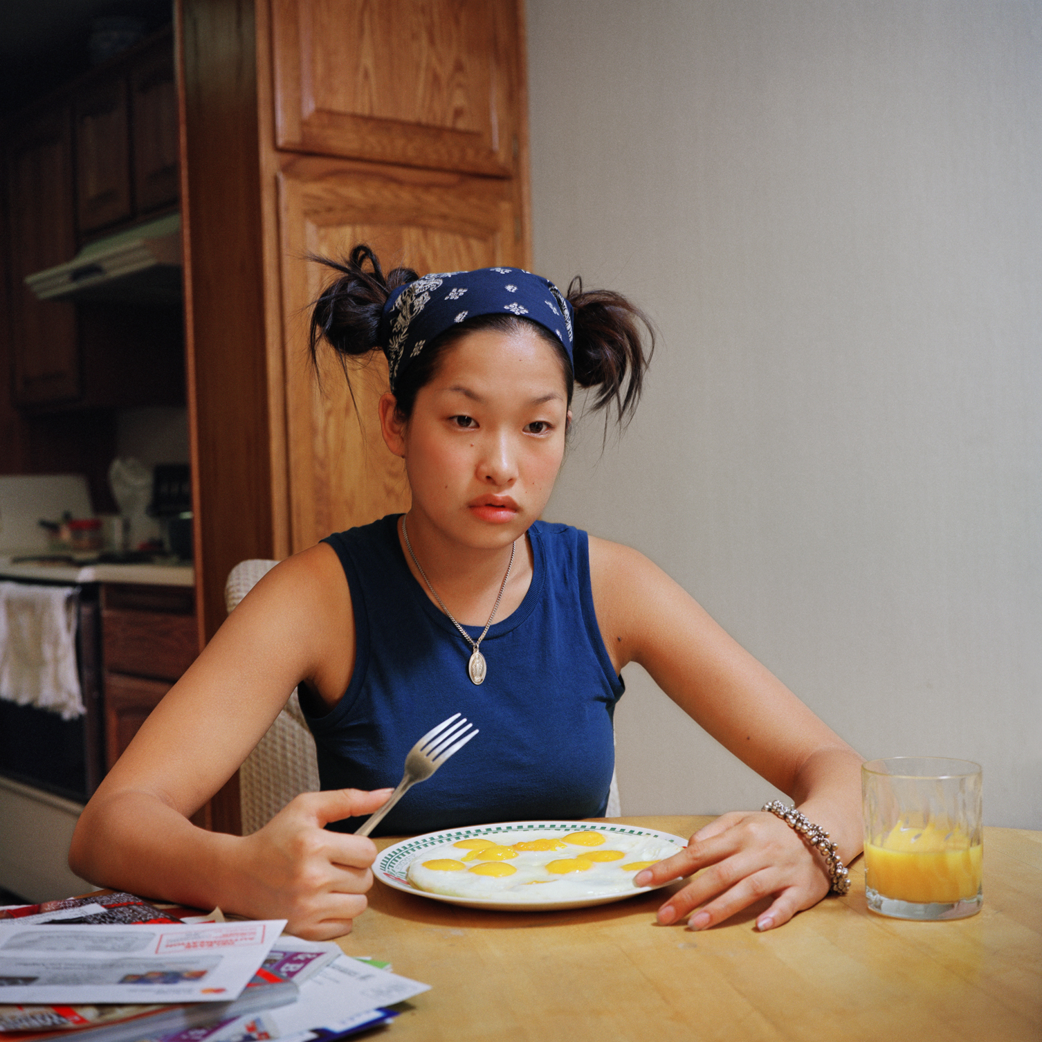 1. Inhye with a fork, C-print, 100cmx100cm, 2003