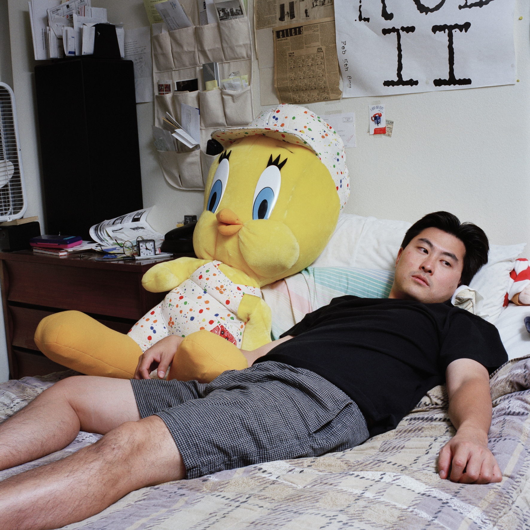 9. PJ on the bed, C-print, 100cmx100cm, 2003