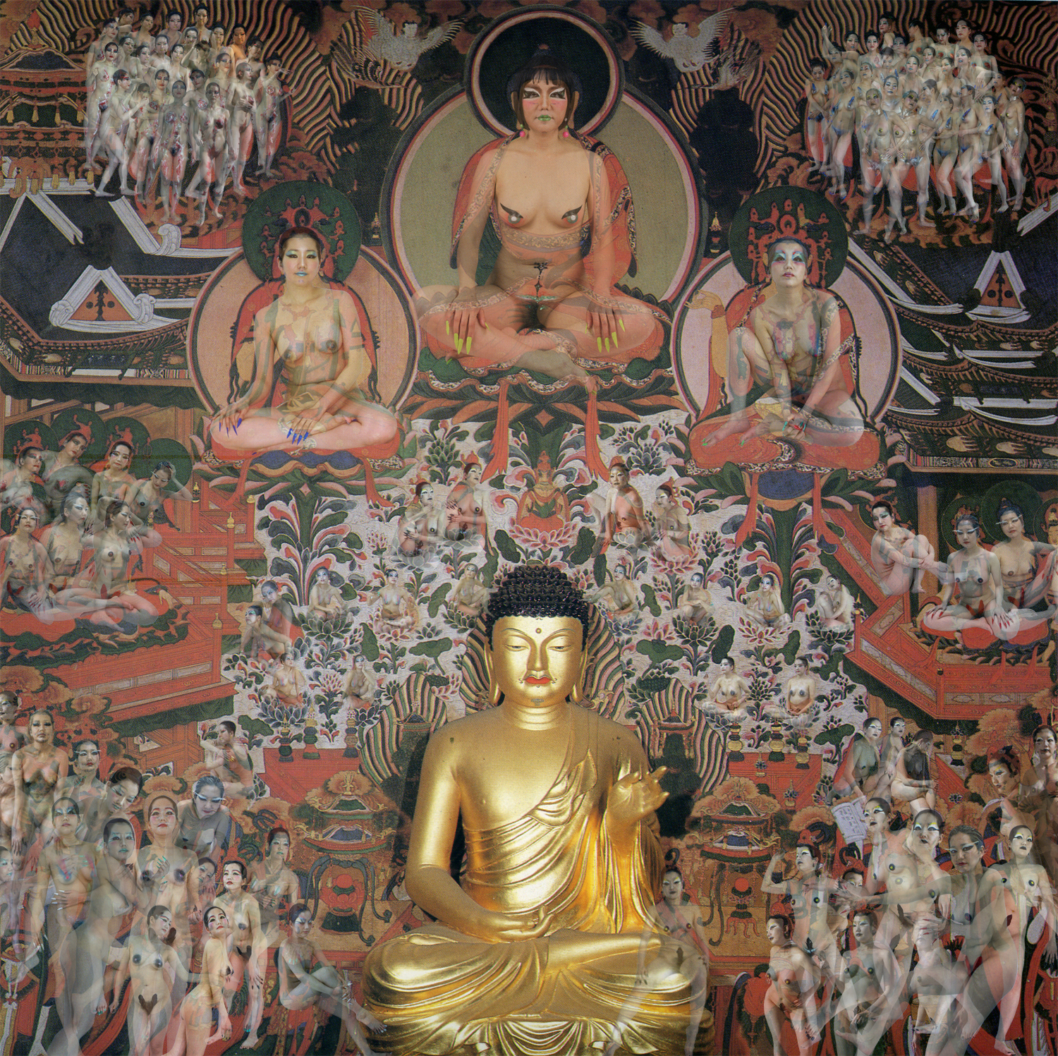 Millenary  buddha painting#1-1, 240x240cm,digital c-type print,2010