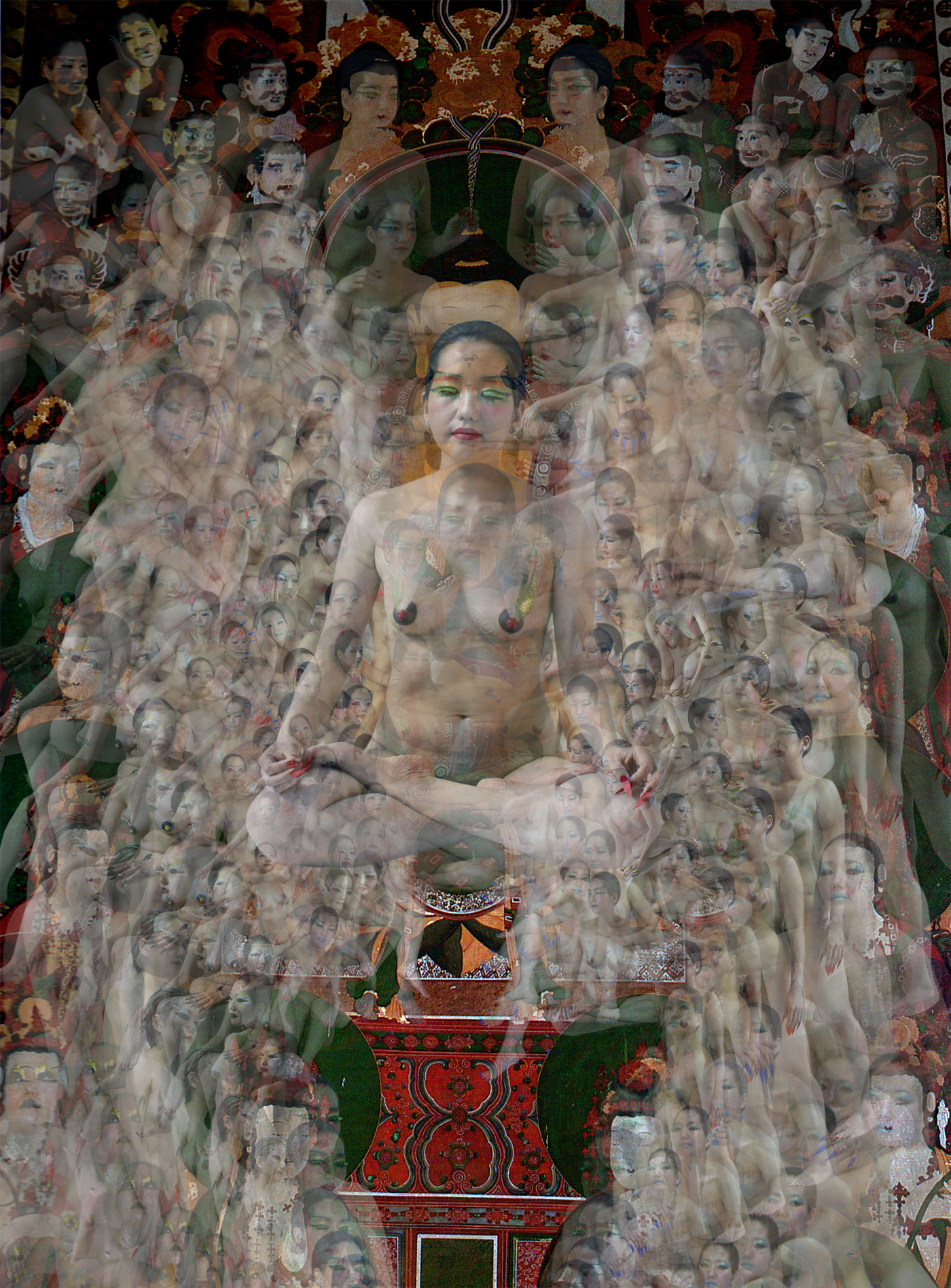 Millenary  buddha painting#5, 172x240cm,digital c-type print,2010