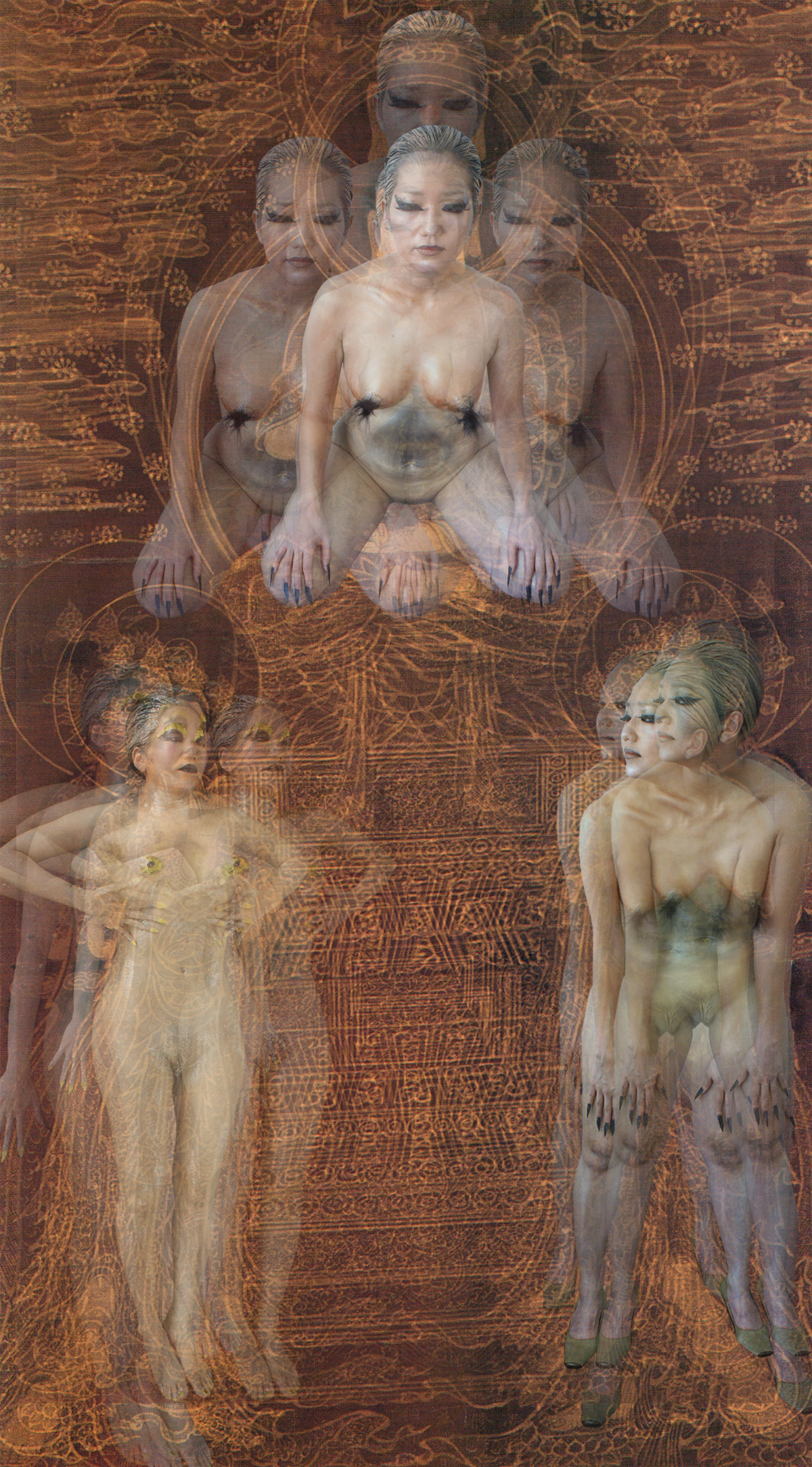 Millenary  buddha painting#6, 133x240cm,digital c-type print,2010