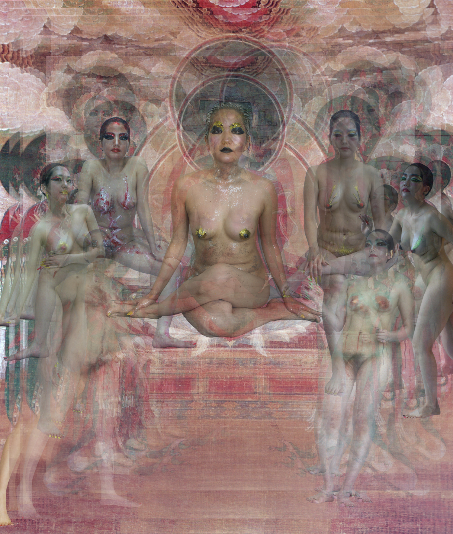 Millenary  buddha painting#9, 204x240cm,digital c-type print,2010