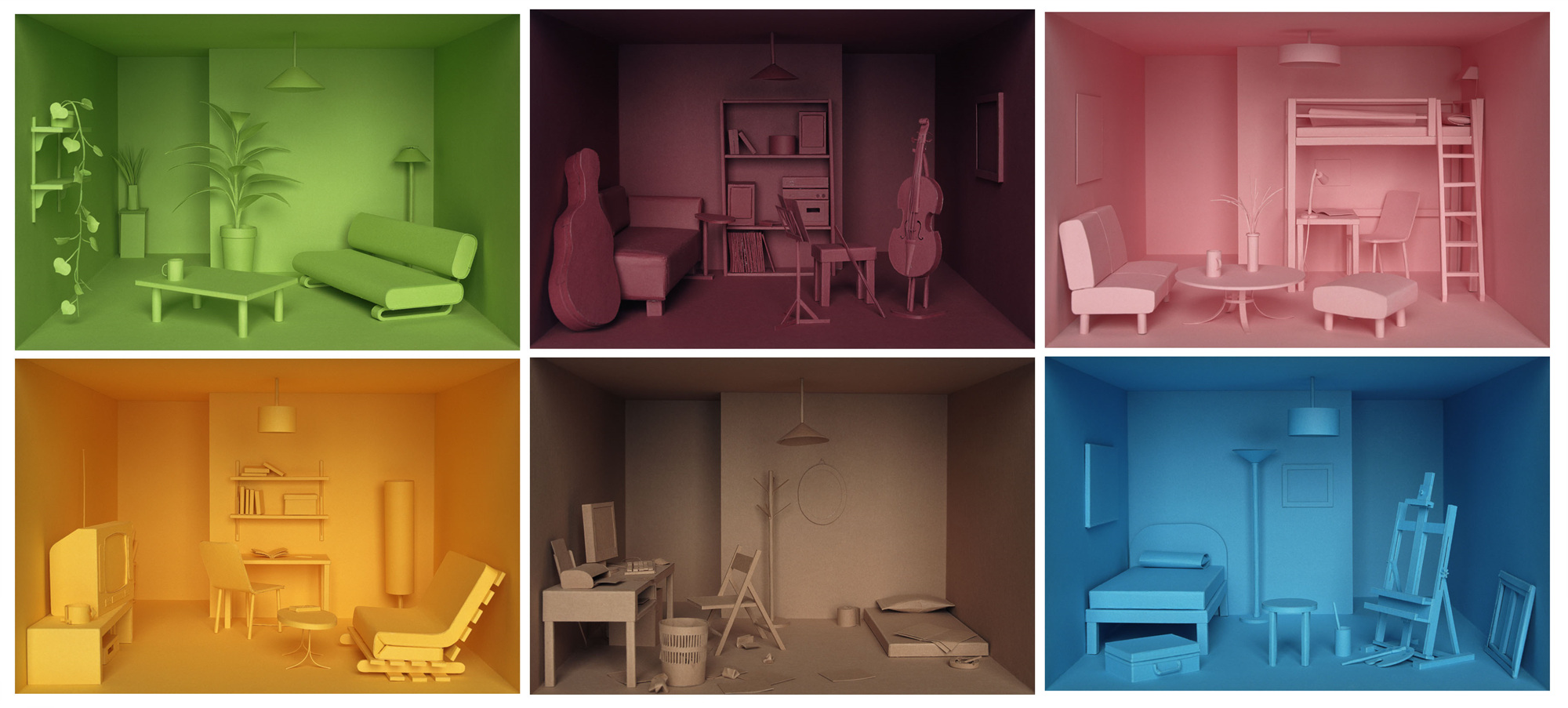 apartment, c print, 23x34cmx15pcs, 2004