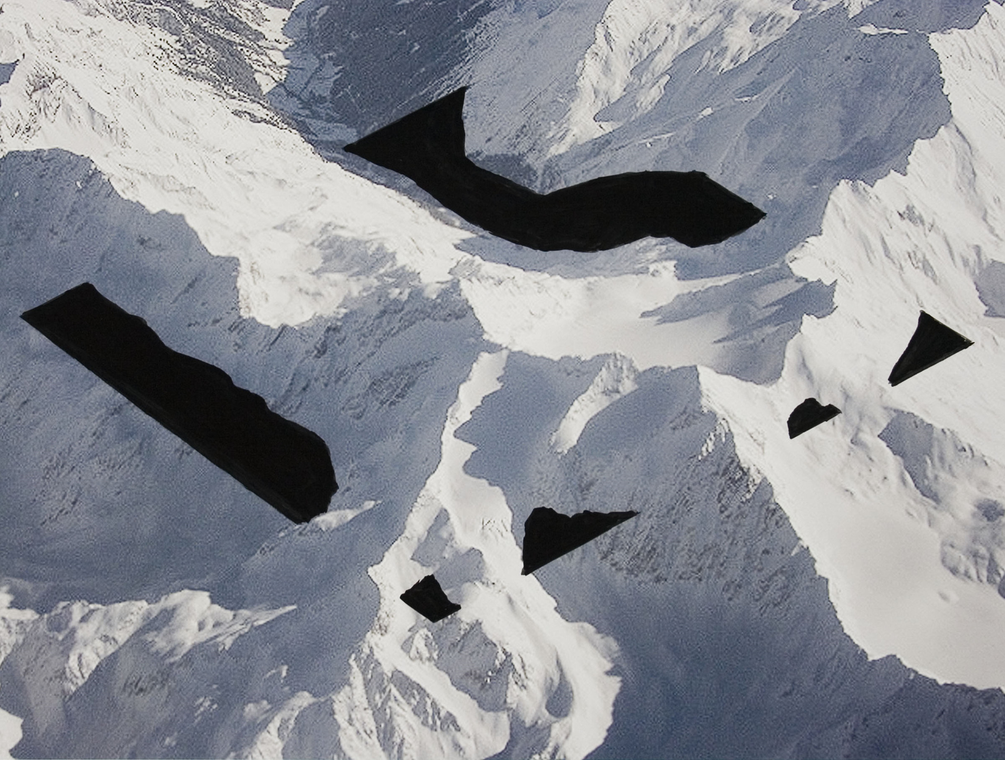 광대한 세계Ⅱ The Wide World Ⅱ, gouache on inkjet print, 22x29