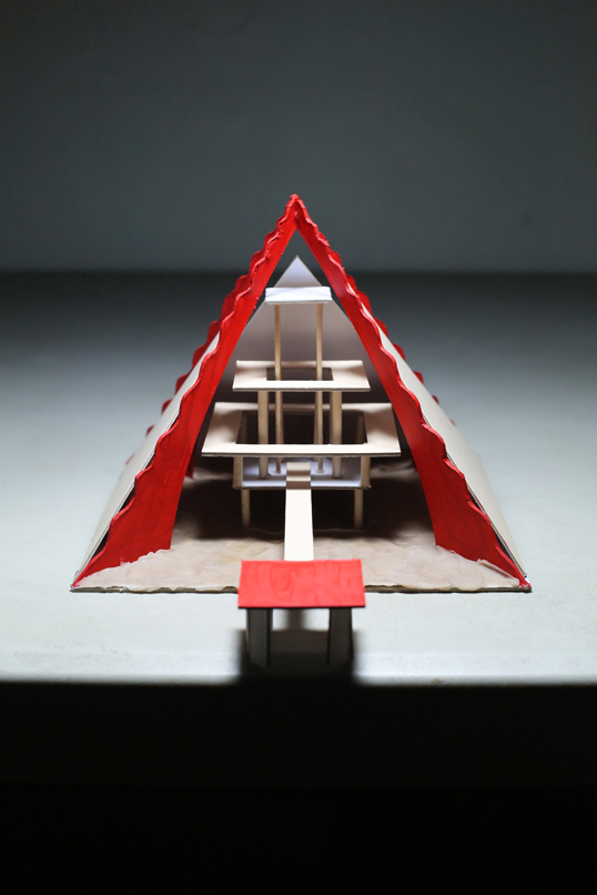 16. Monument Zero - Mt.Sumi, Photograph of Hard Paper Structure, Inkjet Print, 100x100cm, 2014