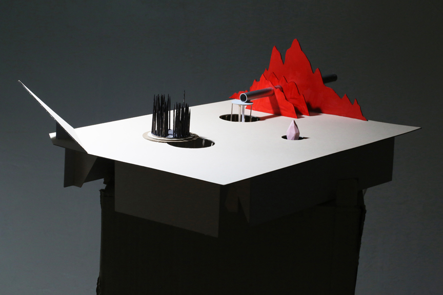 17. Monument Zero, Photograph of Hard Paper Structure, Inkjet Print, 100x100cm, 2014