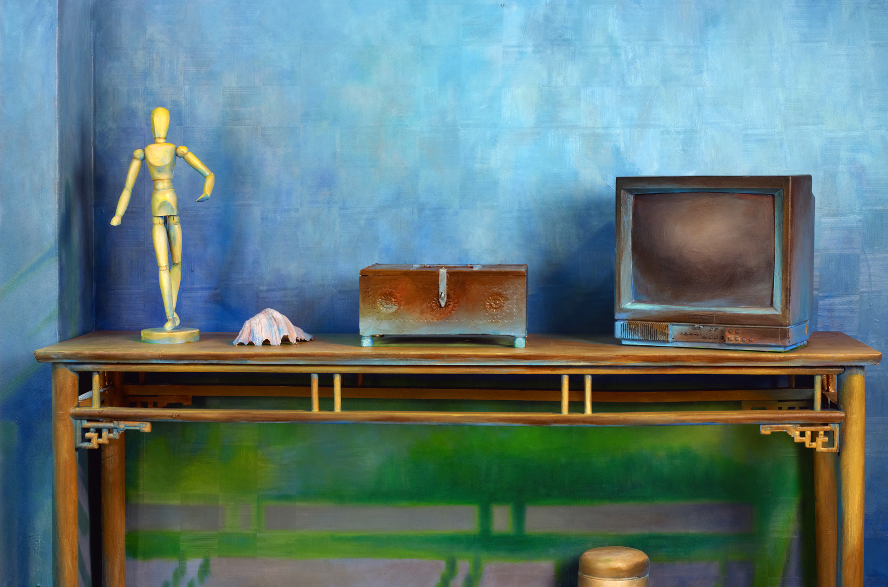 그림이된남자(나무인형)