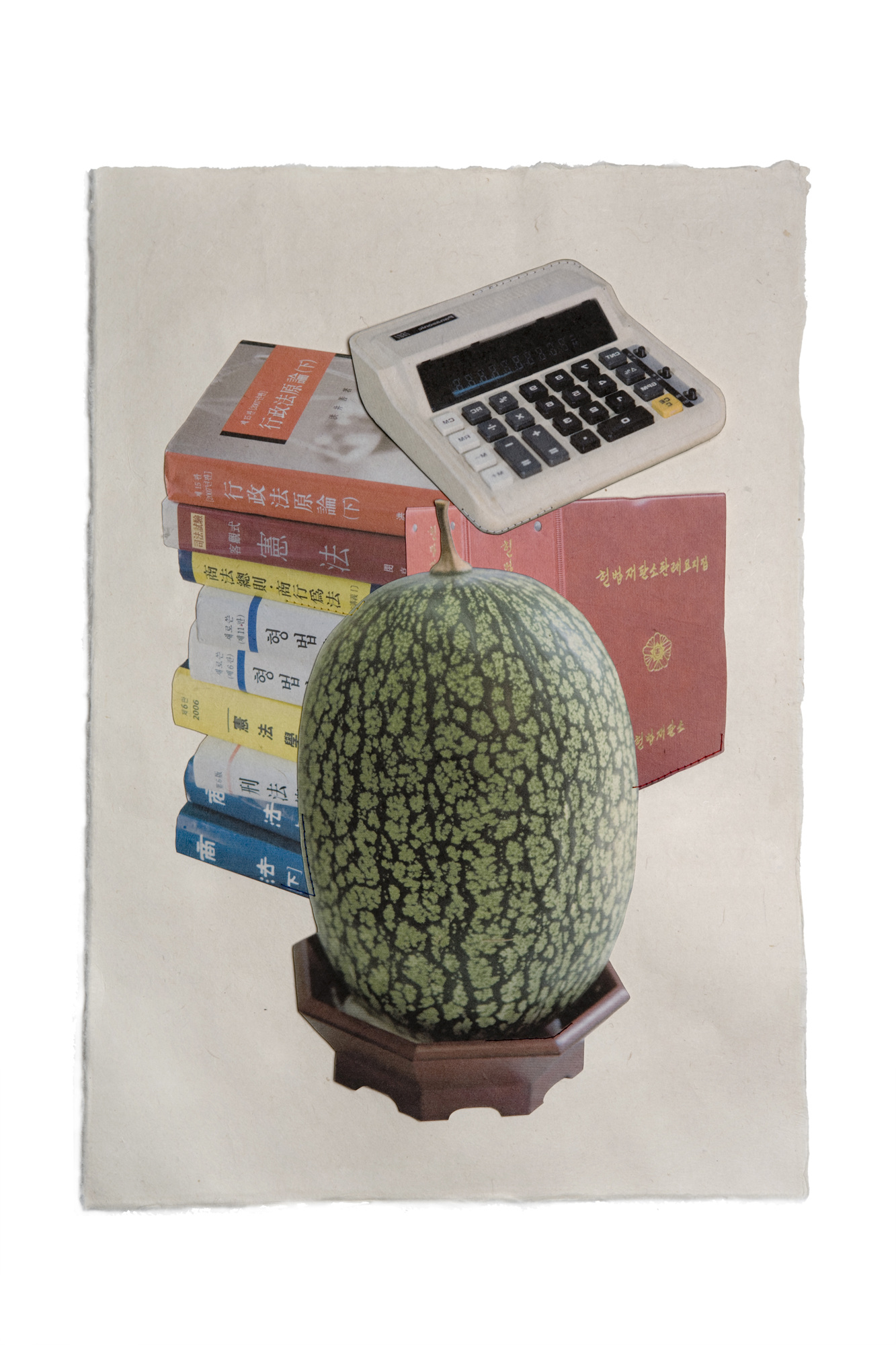 책가도020_프린트된 한지에 손바느질_60cm×43cm_2008