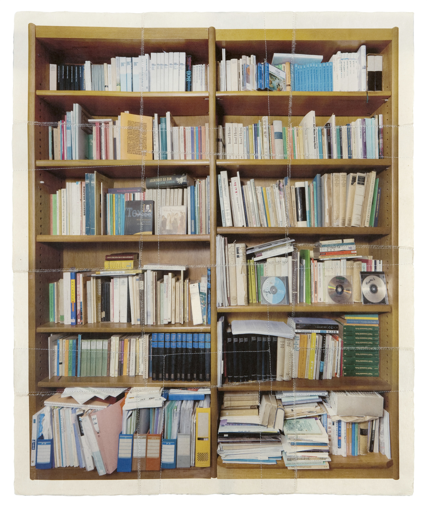 책가도037_프린트된 한지에 손바느질_99cm×81cm_2010