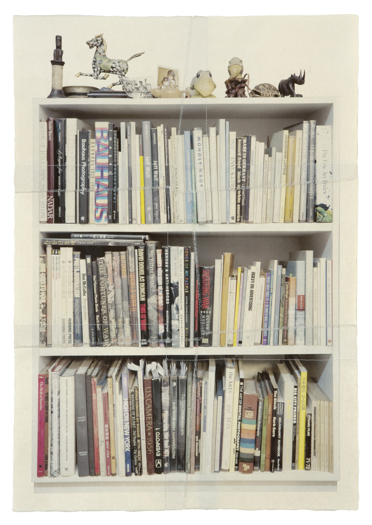 책가도044-1_프린트된 한지에 손바느질_86cm×59cm_2010