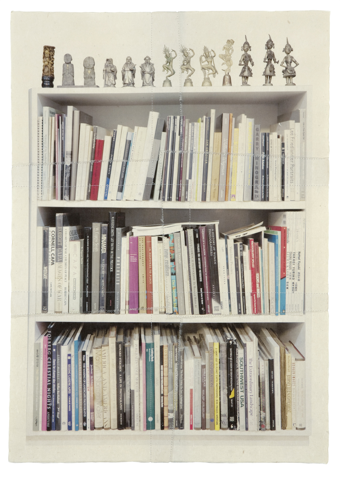 책가도044-3_프린트된 한지에 손바느질_86cm×59cm_2010