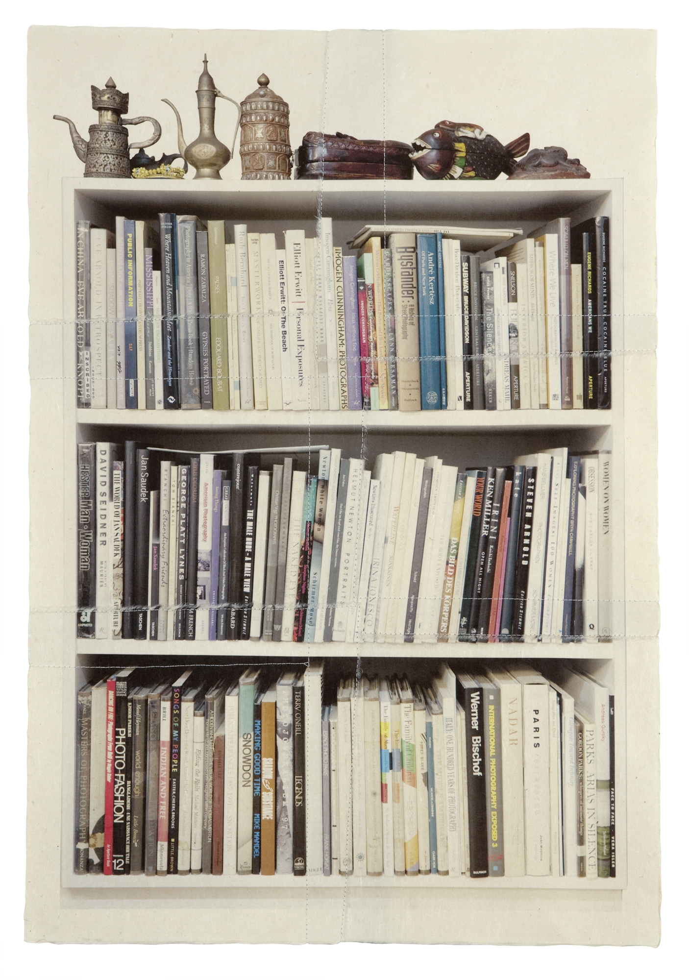 책가도044-4_프린트된 한지에 손바느질_86cm×59cm_2010