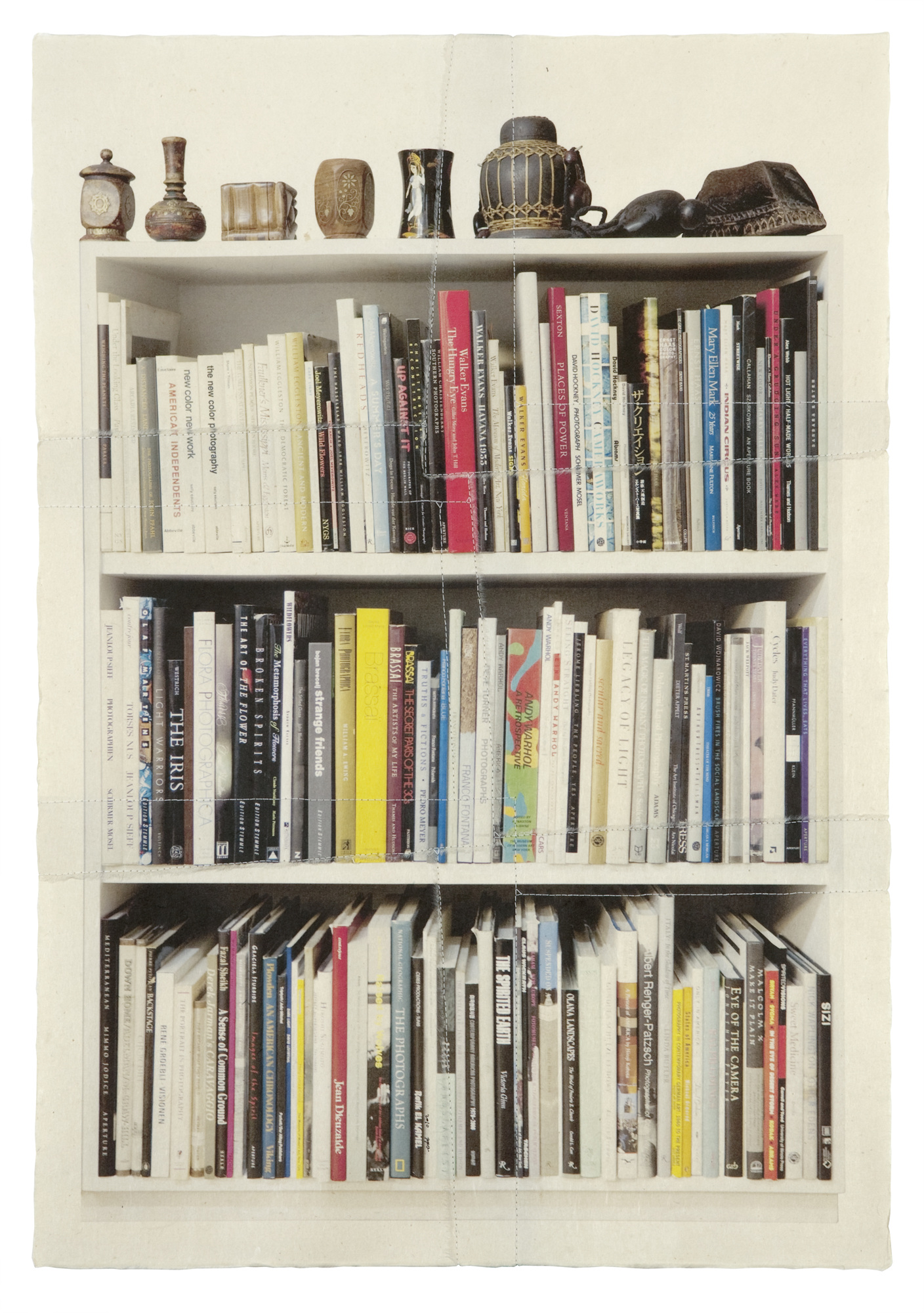 책가도044-5_프린트된 한지에 손바느질_86cm×59cm_2010