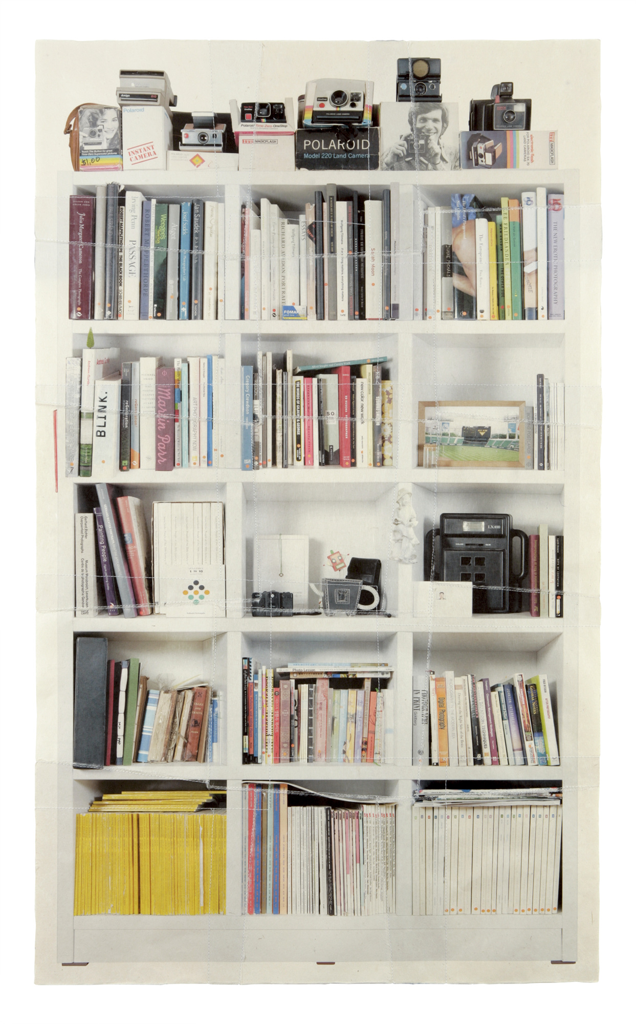 책가도102_프린트된 한지에 손바느질_137cm×80cm_2010