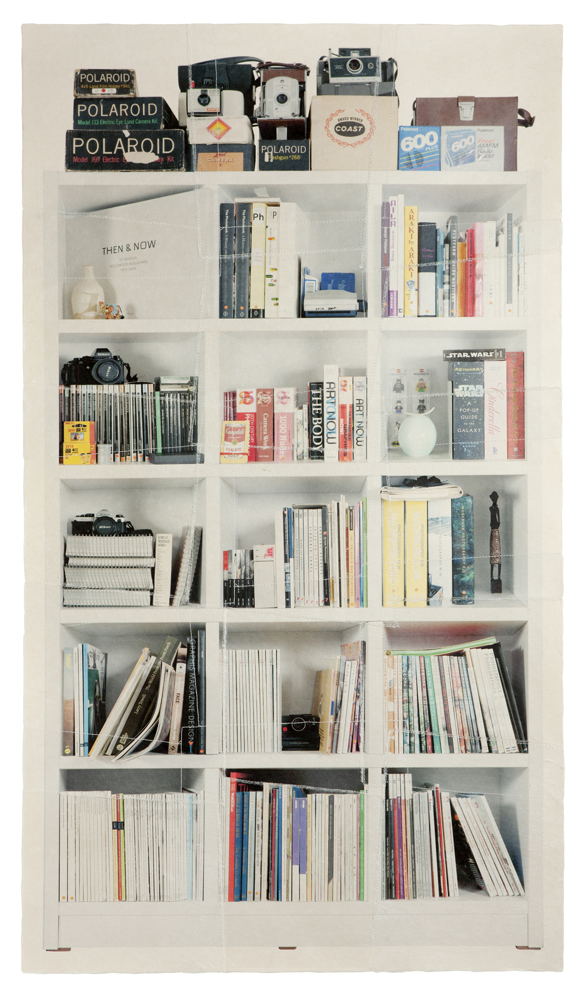 책가도103_프린트된 한지에 손바느질_140cm×80cm_2012