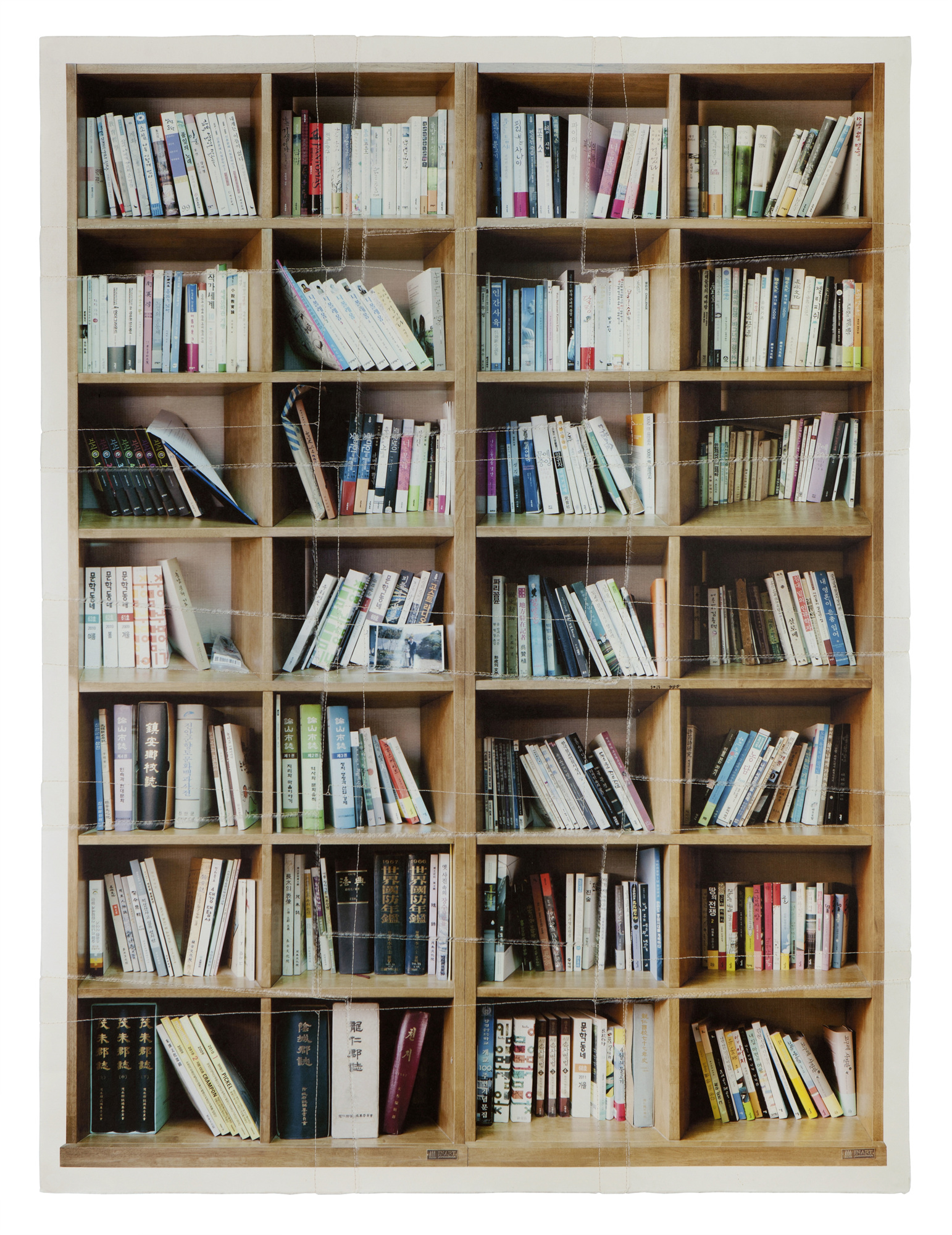 책가도224_프린트된 한지에 손바느질_139cm×104cm_2013