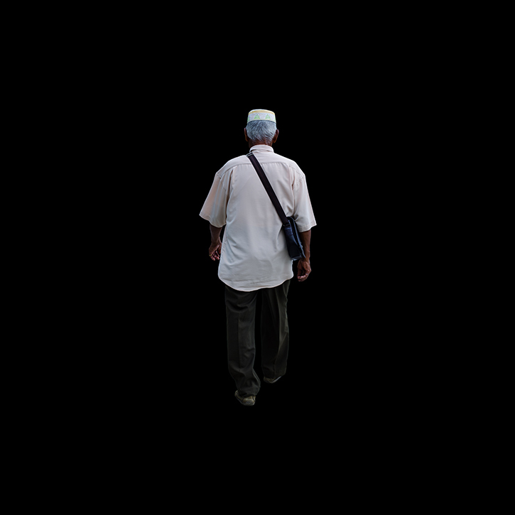 01 Brunei Walking 01, pigment print, 130×130cm, 2013