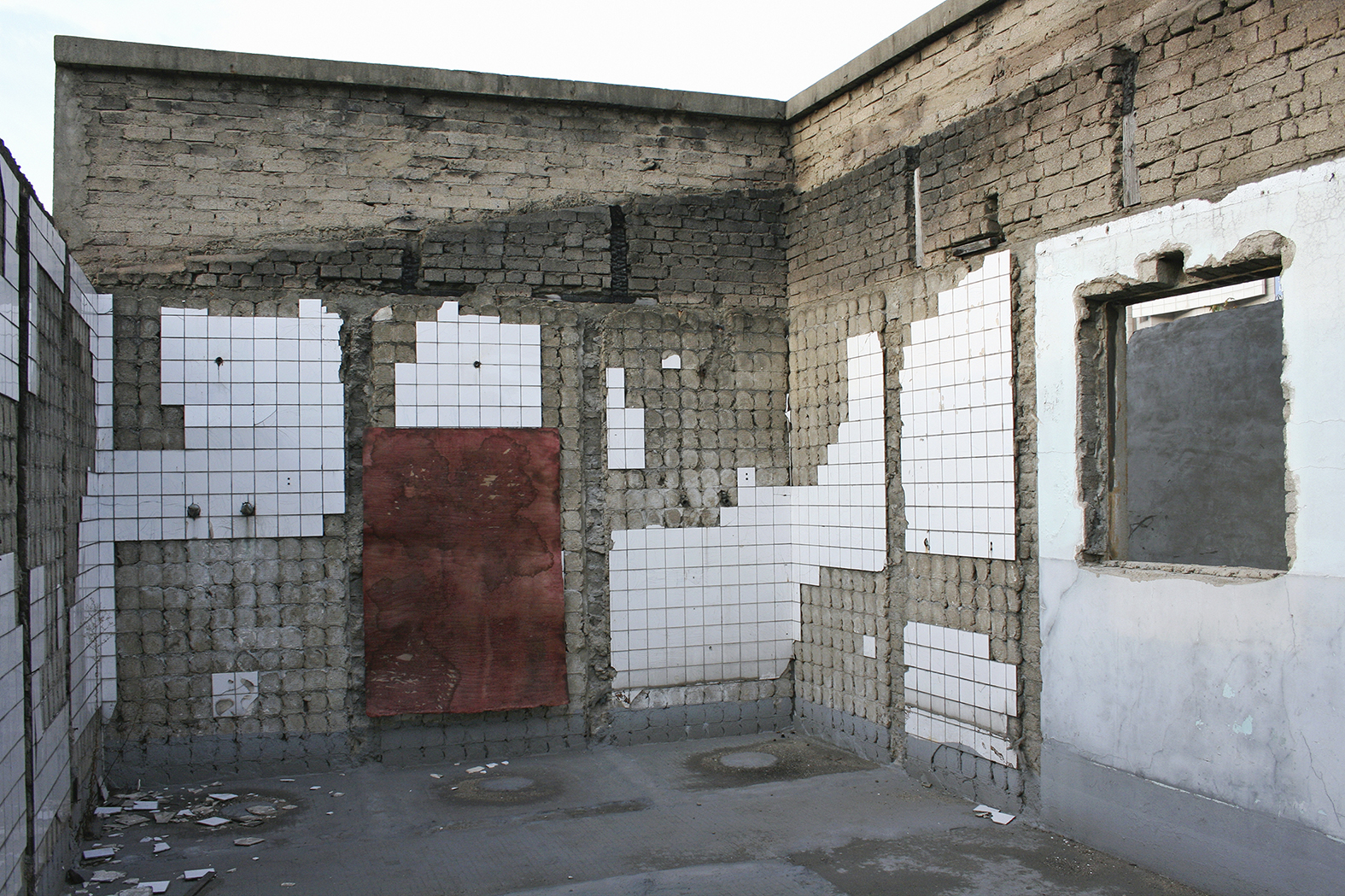 A scene of traces, 33X50cm, 장지에 채색, Digital pigment print, 2009