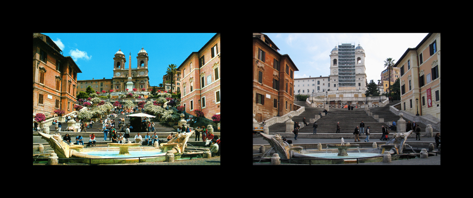 103. Piazza di Spagna, 2006, Digital c-print, Diptych(12.01x17.03cm each)