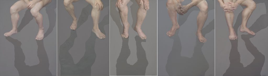 Les jambes(5pc), Inkjet print, 130x457cm, 2017